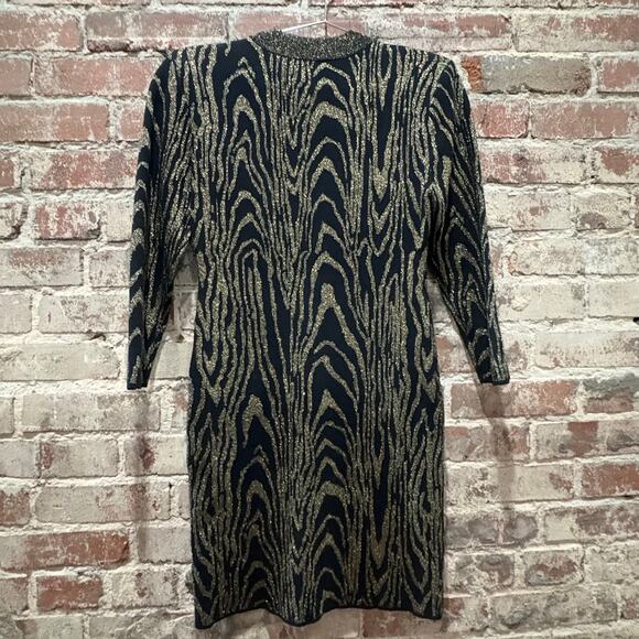 A.L.C. Ziggy Dress Black and Gold Size Large - Picture 10 of 10